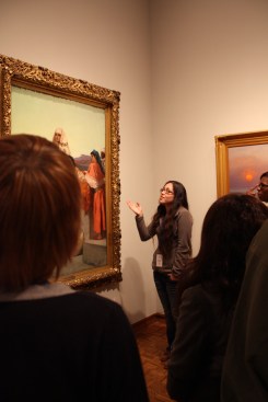 Sara shares her thoughts on Jean Joseph Benjamin Constant's "Evening on the Seashore—Tangiers." Photo by Nate Pyper.