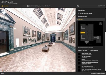 Google Art Project lets us inside the Tate Britain (among many other art museums) from our computer or mobile device.
