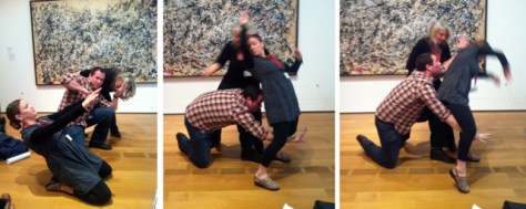 teachers explore layers of paint through dynamic movement