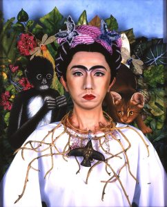 Yasumasa Morimura, An Inner Dialogue with Frida Kahlo (Collar of Thorns), Color photograph, 2001 Museum purchase, International and Contemporary Collectors Fund 2002.9. Image from http://carearts.org/
