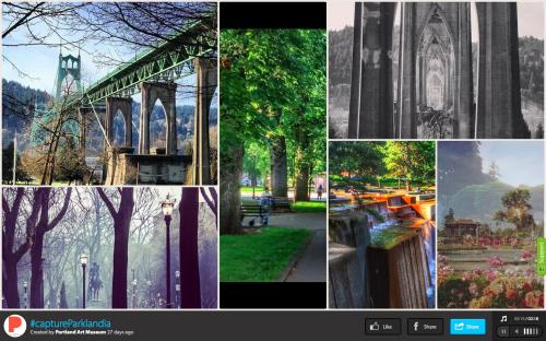Screen shot of #captureParklandia’s Instagram gallery via the web app Slidely