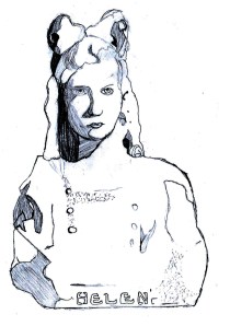 In-game illustration of Helen by one NYC Haunts Ghost Hunter.
