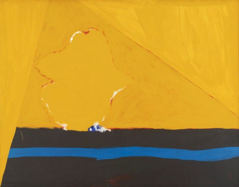 Robert Motherwell, Ochre Still Life with Blue Stripe (1966).  http://risdmuseum.org/art_design/objects/1998_ochre_still_life_with_blue_stripe