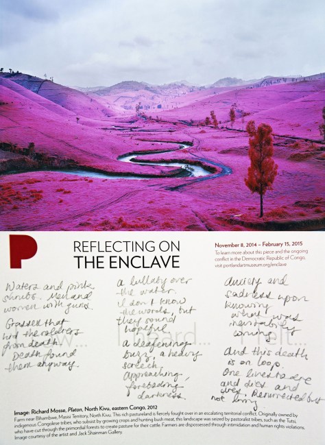 Sample visitor response card from the Reflecting on The Enclave interpretation space, Portland Art Museum.