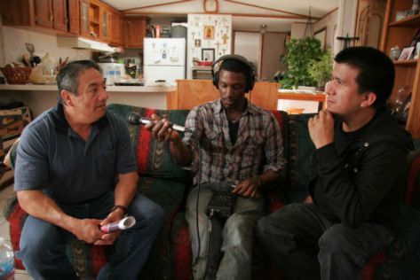 The Gallery of Conscience at the Museum of International Folk Art and N'MPower worked with Youth Media Project mentors to record digital oral histories of the radio show Audio Revolution!